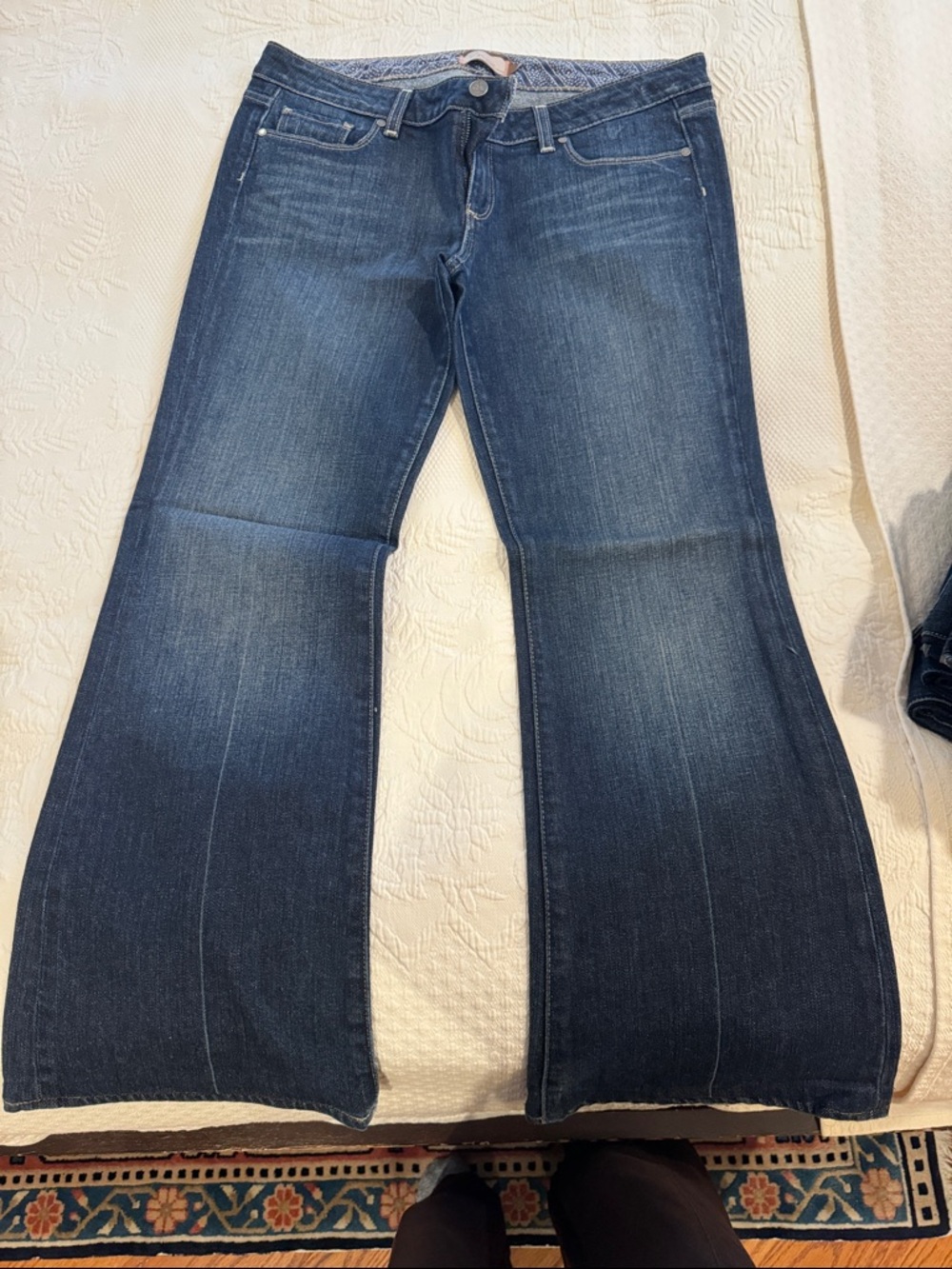 Flared Dark Blue Women's Denim Jeans